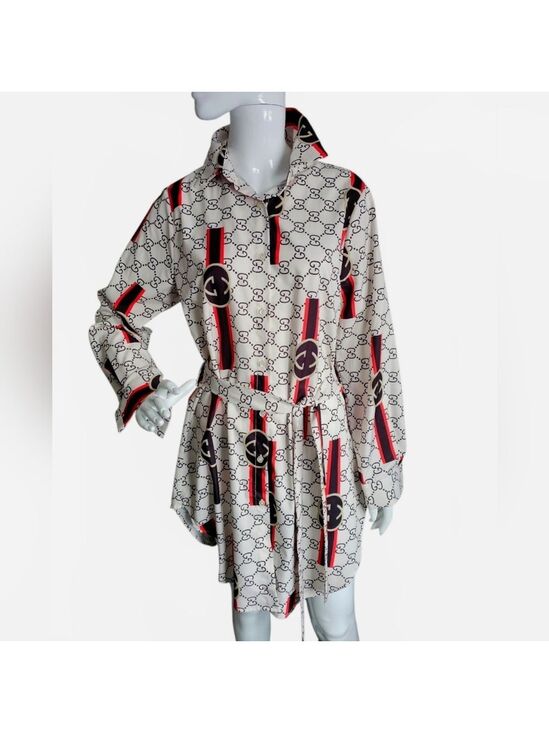 Forever 21 Jackets & Blazers - FOREVER Print Inspired Long Sleeve Mini Dress Size Large NWT